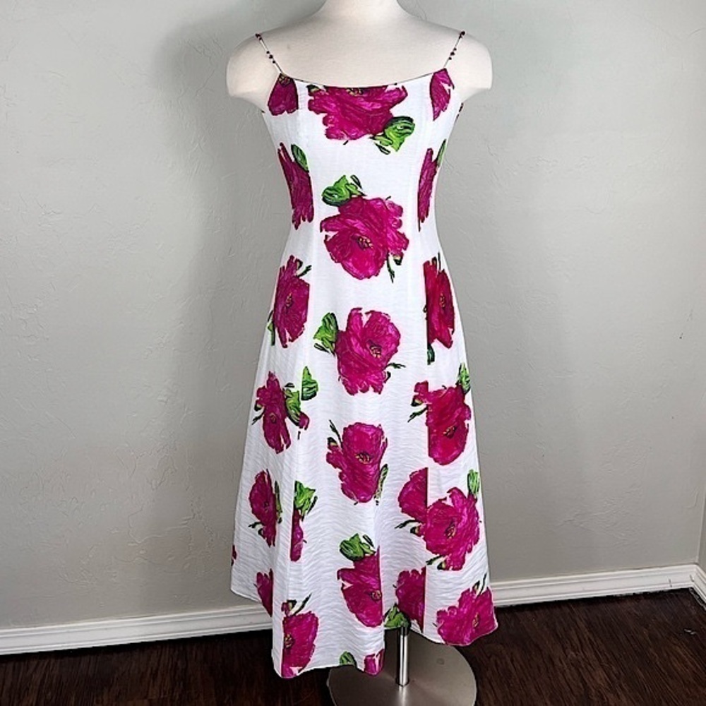 ABS Allen Schwartz Floral Fit & Flare Midi Dress